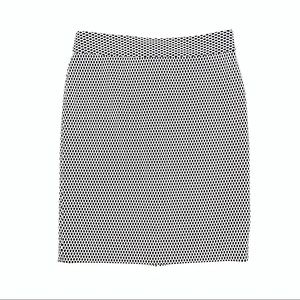 Banana Republic Black/White Bond Lace Pencil Skirt
